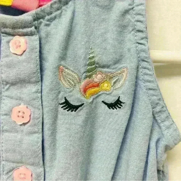 Penelope Mack little girl romper sleeveless with unicorn size 3T toddler - Picture 6 of 12